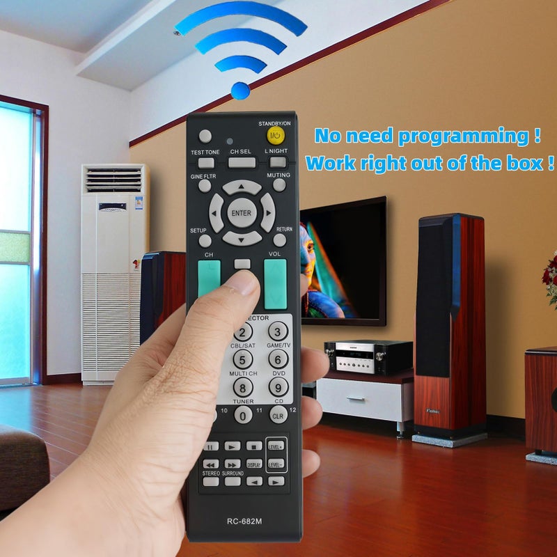 uehba Universal Replacement Remote Control fit for Onkyo Audio Receiver RC-682M RC-605S RC-606S RC-607M RC-608M RC-650M RC-651M RC-668M RC-681M RC-728M RC-461M RC-683M - Image 2